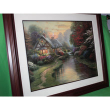 Load image into Gallery viewer, Thomas Kinkade Quiet Evening Offset Lithograph 1998 Framed Artist Signed 24x30