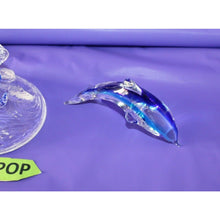 Load image into Gallery viewer, Cristal d'Arques Lead Crystal Dolphin On Wave Animal Figurine Decor W/ Smaller