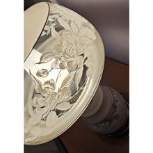 Load image into Gallery viewer, Quoizel 1978 Satin Lace Floral Gone With The Wind Large Hurricane Table Lamp 28"