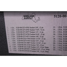 Load image into Gallery viewer, Midland Supply Wrench Set Standard Socket 3/8" Drive 23 Piece In Metal Case 5120