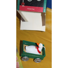 Load image into Gallery viewer, Hallmark Keepsake Goose Cart Christmas Holiday Ornament 1990