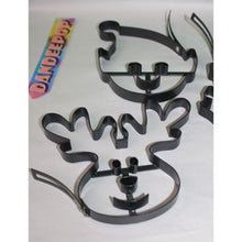 Load image into Gallery viewer, 3 Piece Williams Sonoma Metal Pancake Batter Forms Snowman Elf Reindeer Set