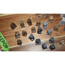 Load image into Gallery viewer, 32 Piece Vintage Original Hand Carved Marble Onyx Stone Chess Game Pieces
