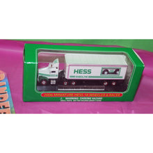 Load image into Gallery viewer, 18 PC Hess 2006 Miniature 18 Wheeler And Racer Holiday Toy Christmas Gift In Box