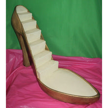 Load image into Gallery viewer, Vintage Giant Gold Just The Shoe High Heel Figurine Step Display Platform Prop