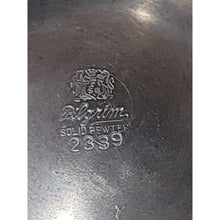 Load image into Gallery viewer, Antique Pilgrim 2339 F S Crest Solid Pewter Metal Vase Bowl Centerpiece