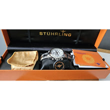 Load image into Gallery viewer, Stuhrling Raceway 564 Watch Swiss Quartz Krysterna Crystal Men's Stainless 42mm