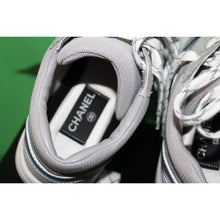 Load image into Gallery viewer, Chanel Fabric And Suede Calfskin Blue And Gray Sneakers G34360 Size Women's 36