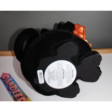 Load image into Gallery viewer, Bath & Body Works Flocked Black Cat Orange Bow Jar Candle Holder Halloween 2025