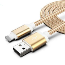 Load image into Gallery viewer, 3-Pack: 10FT Heavy Duty Braided iPhone Lightning USB Cable