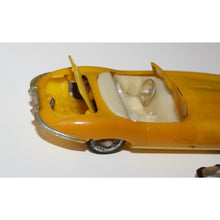 Load image into Gallery viewer, Zee Yellow Jaguar Convertible Plastic Vintage Toy Car Vehicle Model 2080