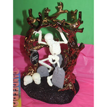 Load image into Gallery viewer, Bath & Body Works Dancing Skeleton In Tree Glow In The Dark Candle Holder