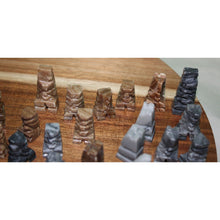 Load image into Gallery viewer, 32 Piece Vintage Original Hand Carved Marble Onyx Stone Chess Game Pieces