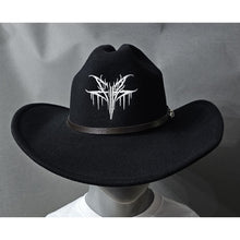 Load image into Gallery viewer, Falling In Reverse Black Cowboy Hat All My Life Release Embroidered Logo Ronnie