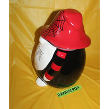 Load image into Gallery viewer, Rae Dunn Handsome Devil Gnome Seal Tight Ceramic Canister Halloween Spider Web