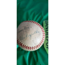 Load image into Gallery viewer, Vintage 9 Signature Baseball Berra, Rizzuto, DiMaggio, Reynolds, Williams, Mize+