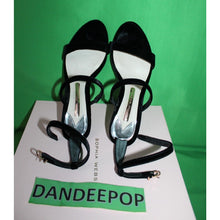 Load image into Gallery viewer, Sophia Webster Rosalind Velvet Sandal Stiletto Crystal Heel Shoes Women's 36.5