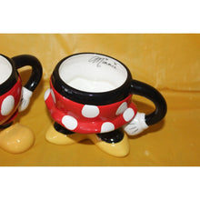 Load image into Gallery viewer, Walt Disney Parks Mickey And Minnie Mouse Footed Drinking Mugs Coffee Beverage