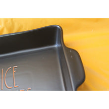 Load image into Gallery viewer, Rae Dunn Rice Creepies Black Orange Square Baking Pan Ceramic Display Halloween