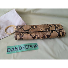 Load image into Gallery viewer, Ted Rossi NYC Python Snakeskin Bangle Clutch Wristlet Handbag C107 M10049