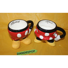 Load image into Gallery viewer, Walt Disney Parks Mickey And Minnie Mouse Footed Drinking Mugs Coffee Beverage