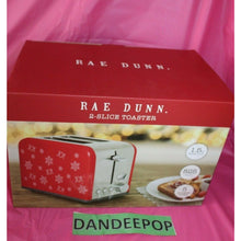 Load image into Gallery viewer, Rae Dunn Enchante 2 Slice Joy Toaster RDHLTS1 Holiday Red In box