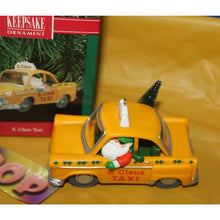 Load image into Gallery viewer, Hallmark S. Claus Taxi Holiday Ornament 1990 QX46861