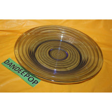Load image into Gallery viewer, Vintage Blue Depression Glass Swirl Pattern Large Centerpiece Round Bowl