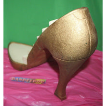 Load image into Gallery viewer, Vintage Giant Gold Just The Shoe High Heel Figurine Step Display Platform Prop