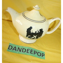 Load image into Gallery viewer, Crooksville Hall Silhouette Vintage Teapot Yellow With Black