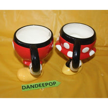 Load image into Gallery viewer, Walt Disney Parks Mickey And Minnie Mouse Footed Drinking Mugs Coffee Beverage