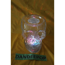 Load image into Gallery viewer, Bath & Body Works 2021 Light Up Skull Head 3 Wick Jar Pedestal Candle Holder