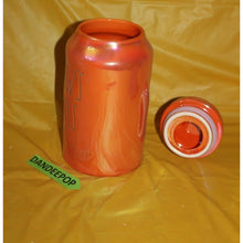 Load image into Gallery viewer, Rae Dunn Crow's Bones Orange Luster Finish Ceramic Canister Halloween Decor