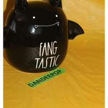 Load image into Gallery viewer, Rae Dunn Fang Tastic Figural Ceramic Black Bat Halloween