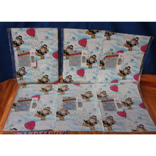 Load image into Gallery viewer, American Greetings Dancing Tuxedo Teddy Bear Hearts Pattern Gift Wrap 6 Packs