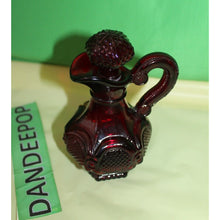 Load image into Gallery viewer, Ruby Red Glass Avon Cape Cod Cruet Skin So Soft Bath Oil Empty Bottle Valentine
