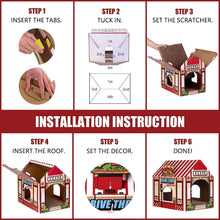 Load image into Gallery viewer, Cardboard Cat House with Scratcher