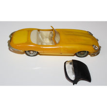 Load image into Gallery viewer, Zee Yellow Jaguar Convertible Plastic Vintage Toy Car Vehicle Model 2080