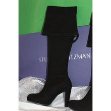 Load image into Gallery viewer, Stuart Weitzman Taglia Highland Black Suede High Heel Boots WL59653 Women's 6