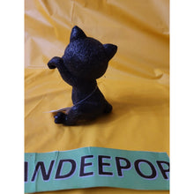 Load image into Gallery viewer, Bath & Body Works 2021 Black Cat Candle Hanger Glow In The Dark Eyes Halloween