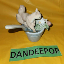 Load image into Gallery viewer, Lladro Daisa Squirrel Porcelain You Surprised Me Garden Snail Flower Pot 8026