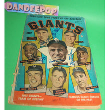 Load image into Gallery viewer, New York Giants Baseball Original 1952 Rare 5 Player Signed Booklet Fawcett Pub