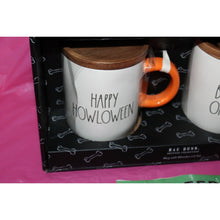 Load image into Gallery viewer, Rae Dunn Happy Howloween Beware Of Dog Wooden Lidded Mug Set Halloween Artisan