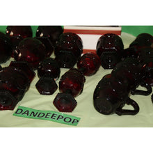 Load image into Gallery viewer, 17 Piece Ruby Red Avon Cape Cod Goblets glassware Cordial Tumbler Sugar And Mugs