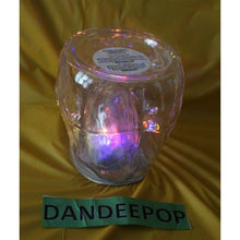 Load image into Gallery viewer, Bath & Body Works 2021 Light Up Skull Head 3 Wick Jar Pedestal Candle Holder