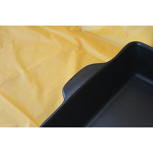 Load image into Gallery viewer, Rae Dunn Rice Creepies Black Orange Square Baking Pan Ceramic Display Halloween