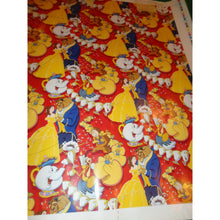 Load image into Gallery viewer, Walt Disney Beauty and The Beast 7 1981 Gift wrap Proof Verification Sheet set