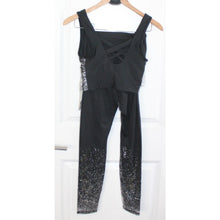 Load image into Gallery viewer, 2 Piece Zobha Activewear Sports Bra Top And 3/4 Capri Pants Ombre Foil Pattern S