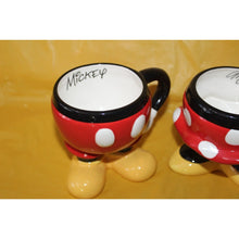 Load image into Gallery viewer, Walt Disney Parks Mickey And Minnie Mouse Footed Drinking Mugs Coffee Beverage