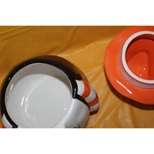 Load image into Gallery viewer, Rae Dunn Pumpkin Carver Gnome Seal Tight Ceramic Canister Halloween Spider Web